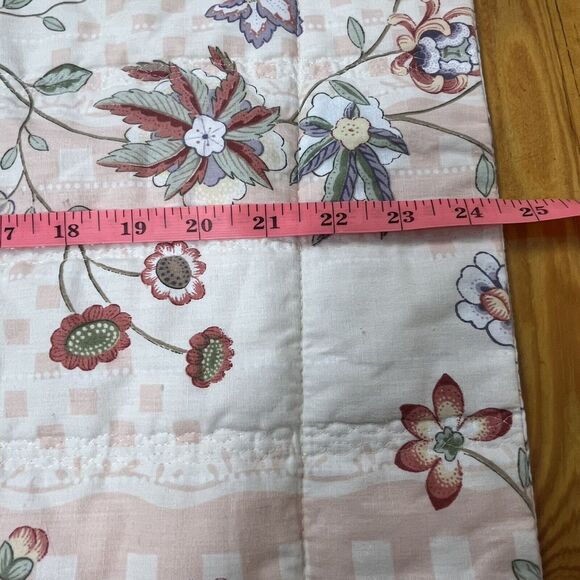 2 Vintage Croscill Floral Pillowcase Shams 30X25” Cottagecore Pink Blue USA 80s - Picture 14 of 14